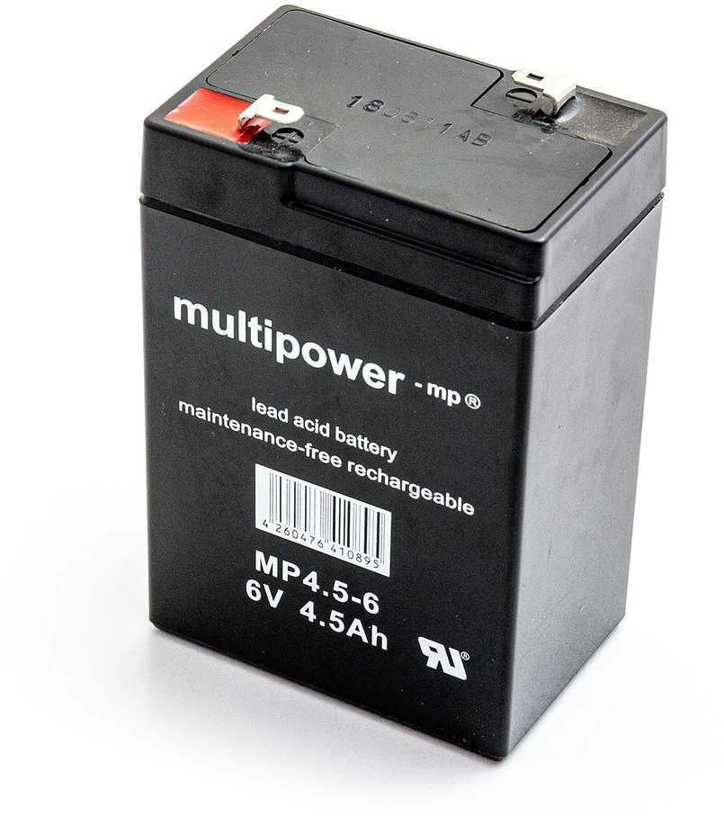 Multipower MP4.5-6 6V 4,5 Ah AGM Akumuliatorius, nereikalaujantis priežiūros