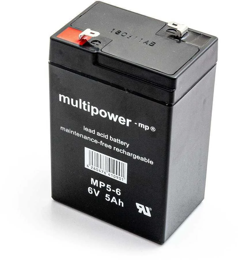 Multipower MP5-6 6V 5Ah AGM Akumuliatorius, nereikalaujantis priežiūros