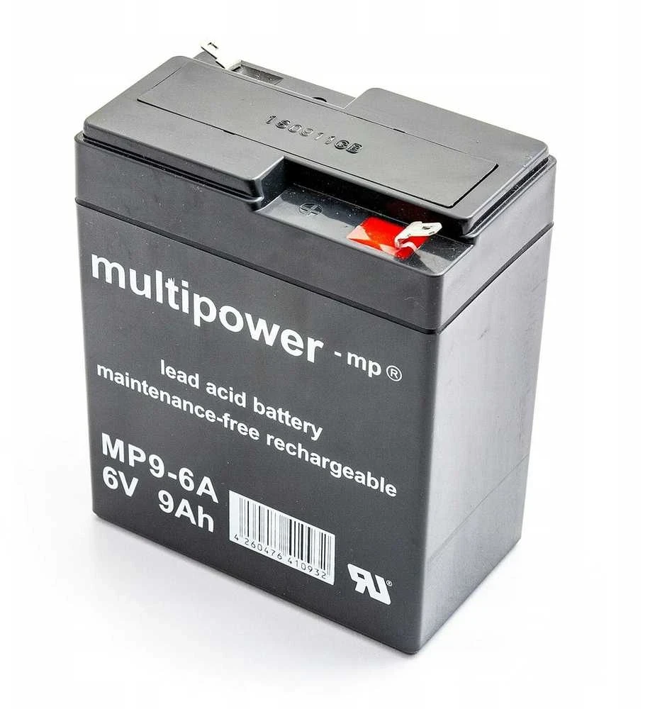 Multipower MP9-6A 6V 9Ah AGM Akumuliatorius, nereikalaujantis priežiūros