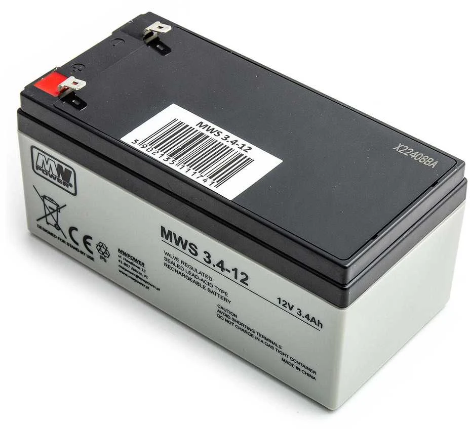 AKUMULIATORIUS 12V/3.4AH-MWS MW Power