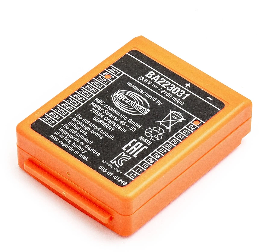 Akumuliatorius Honeywell Originali baterija, skirstytuvas HBC Radiomatic Fub06 3,6V 2100mAh BA223000, BA223030, BA223030, BA223031, RHB3621, BRC058