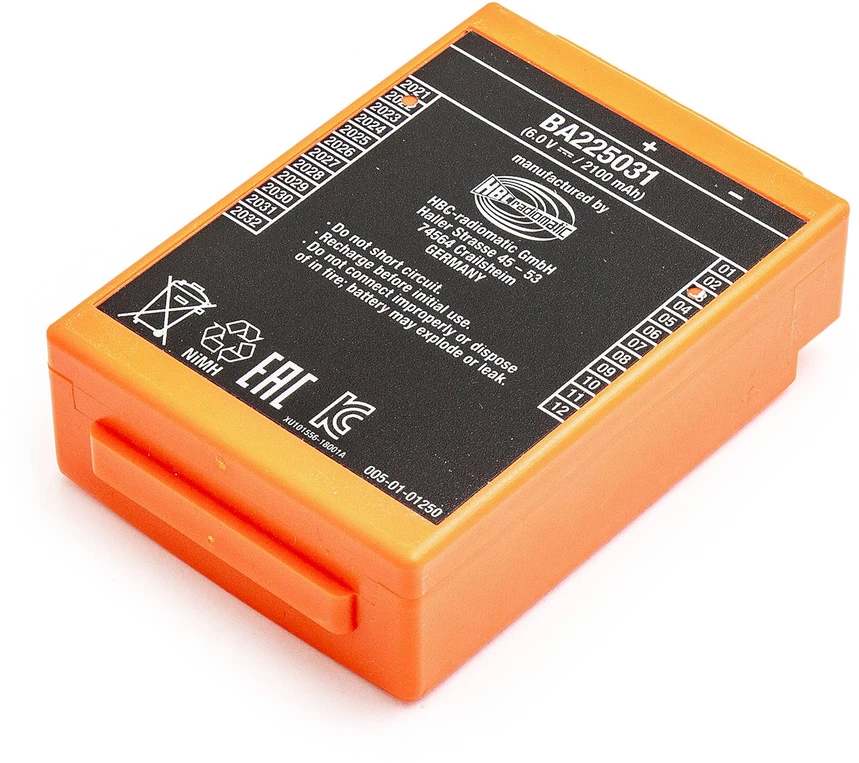 Akumuliatorius Honeywell Originali HBC Radiomatic Fub05AA Fub5AA 6V 2100mAh NiMH baterija - BA205000, BA205030, BA225000, BA225030, BA225031