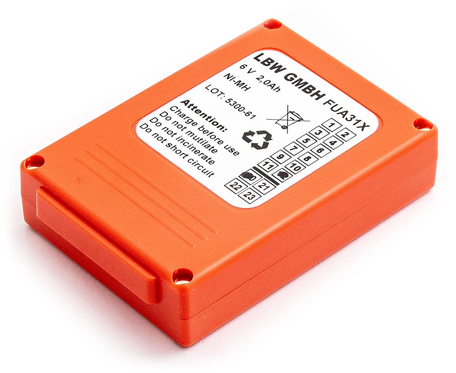 Akumuliatorius Cameron Sino Originali LBW baterija HBC Radiomatic Fub05AA Fub5AA 6V 2000mAh NiMH - BA205000, BA205030, BA225000, BA225030, BA225031
