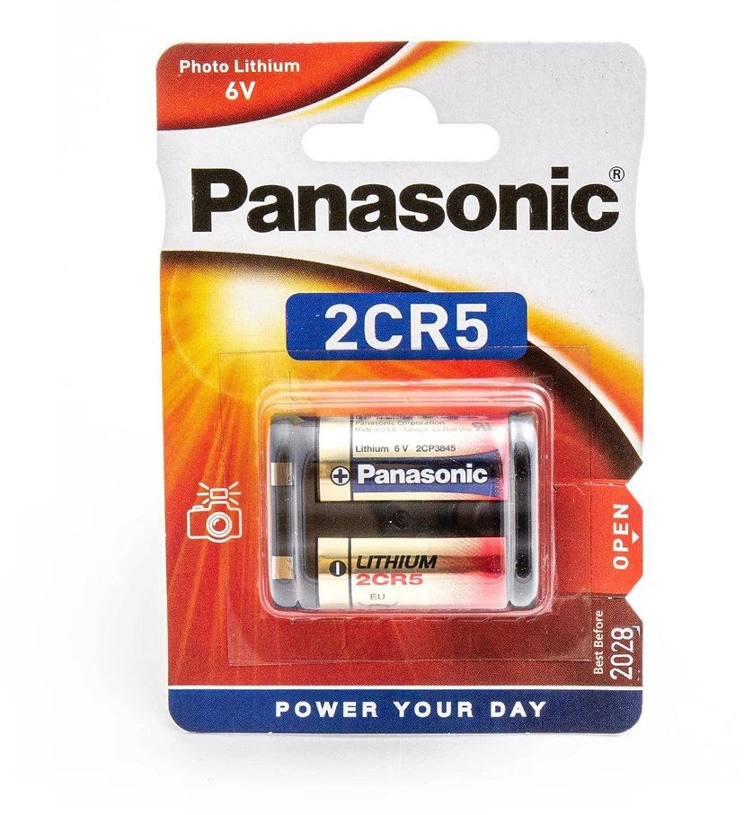 Panasonic 2CR5 6V akumuliatorius pakuotėje
