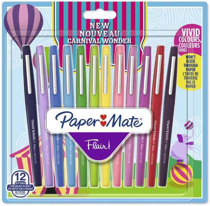 Papermate Flomasteriai Paper Mate Flair Carnival M 12 vnt. - 2108466