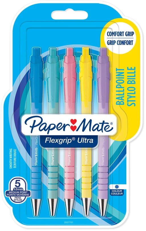 Papermate Tušinukas Paper Mate Flexgrip Ultra Pastel RT 1,0mm Mėlyna 5 vnt. - 2162277
