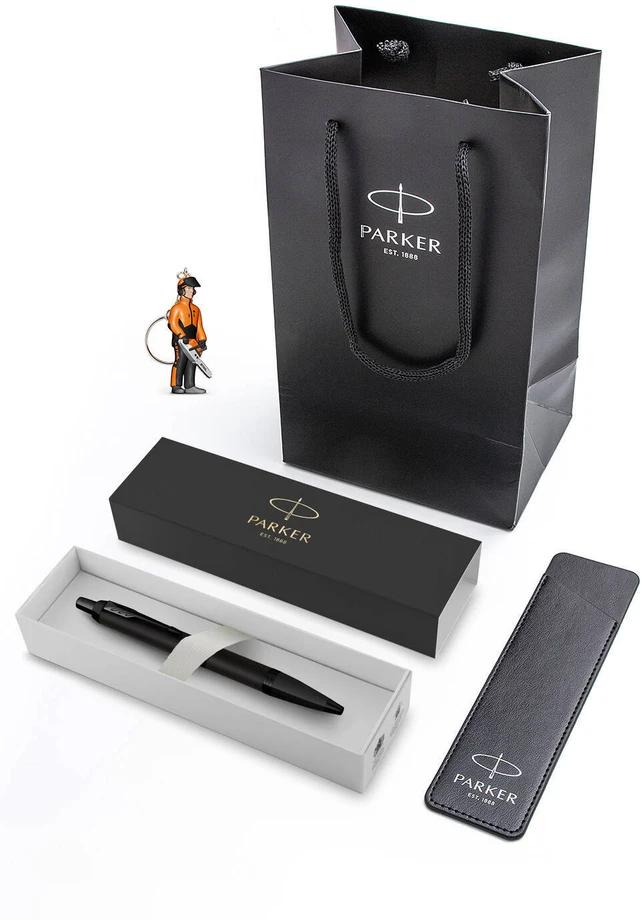 Parker IM tušinukų rinkinys su dėklu ir raktų pakabuku Dovana tėčiui