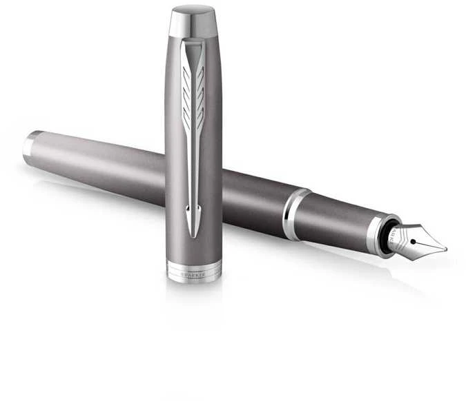 Parker IM Rituals pilkas tušinuko rinkinys su dėklu ir dovanų maišeliu