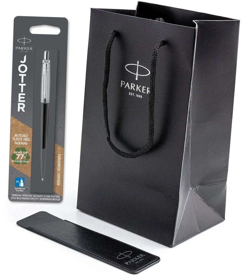 Parker Jotter Bond tušinuko rinkinys dėkle su dovanų maišeliu