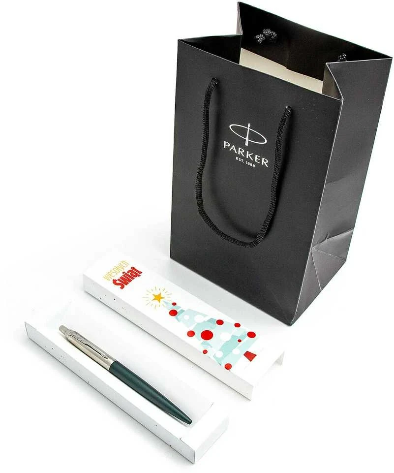 Parker Jotter Matte Žalias tušinukų rinkinys dovanų dėžutėje su dovanų maišeliu