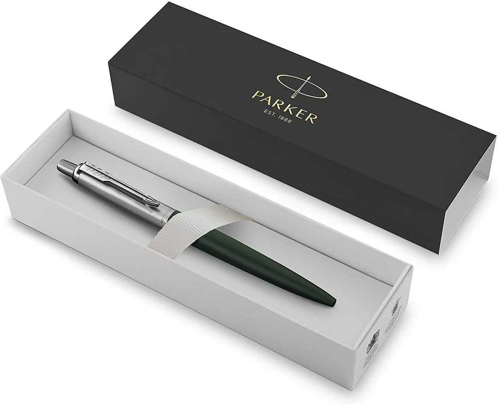 Parker Jotter Matte Žalias tušinukų rinkinys dovanų dėžutėje su dovanų maišeliu