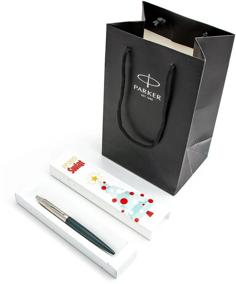 Parker Jotter Matte Žalias tušinukų rinkinys dovanų dėžutėje su dovanų maišeliu