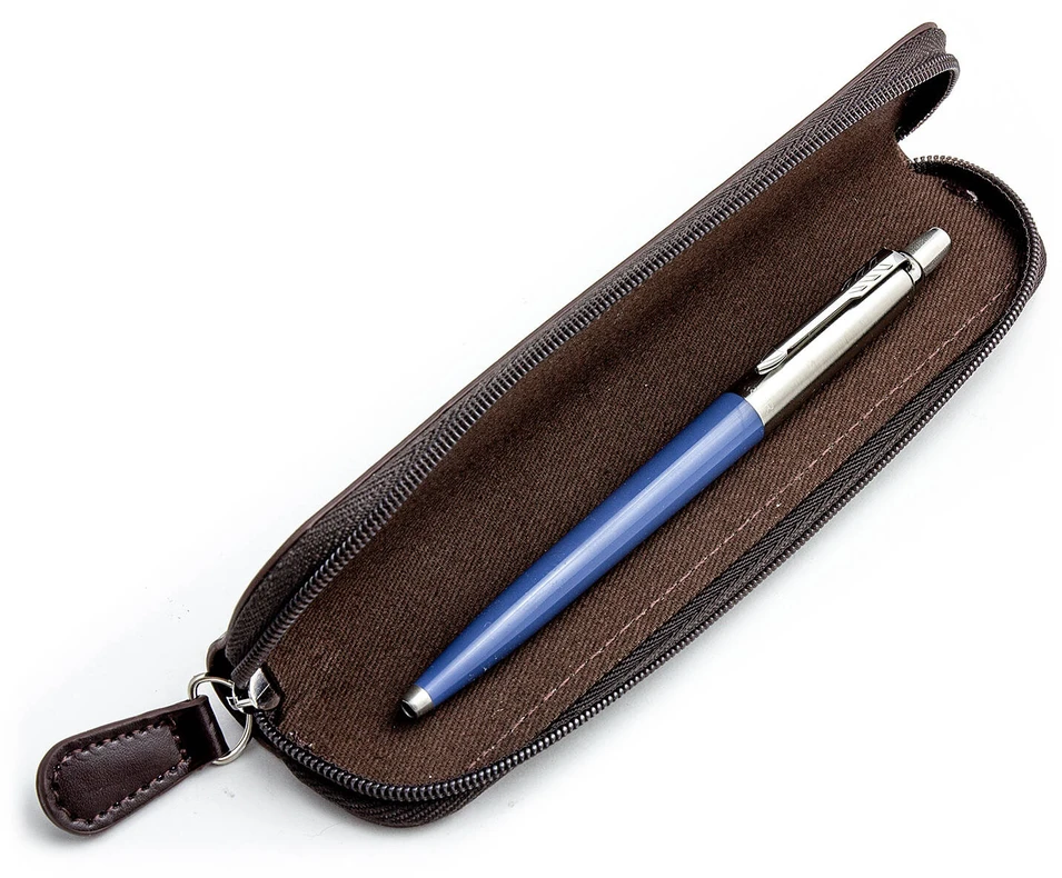 Parker Jotter Mėlyna dovanų rinkinys rudame dėkle