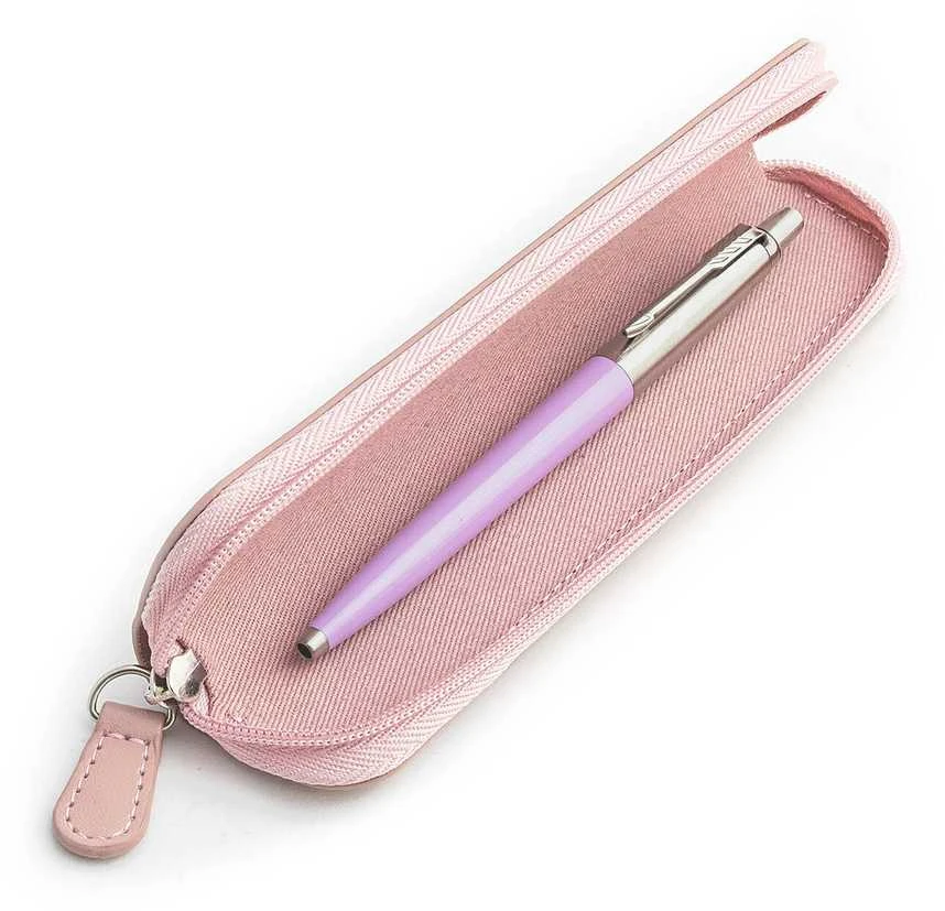 Parker Jotter Originals Lilac Tušinuko dovanų rinkinys su rožiniu dėklu