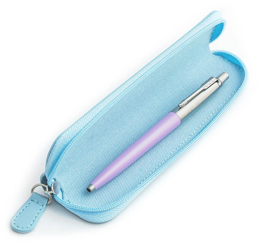 Parker Jotter Originals Lilac Tušinuko dovanų rinkinys su mėlynu dėklu