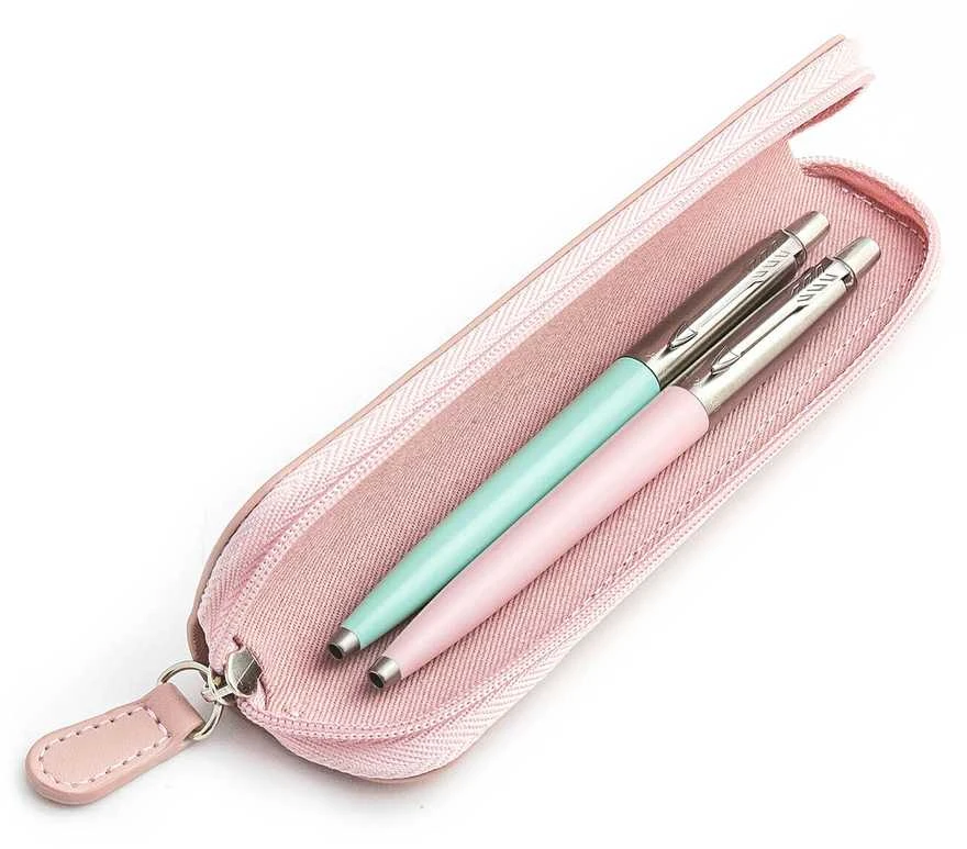 Parker Jotter Originals Rožinė and Mint Tušinukų dovanų rinkinys su rožiniu dėklu