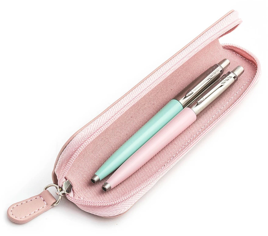 Parker Jotter Originals Rožinė and Mint Tušinukų dovanų rinkinys su rožiniu dėklu