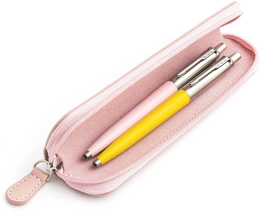 Parker Jotter Originals Rožinė ir Geltona Tušinukų dovanų rinkinys su rožiniu dėklu