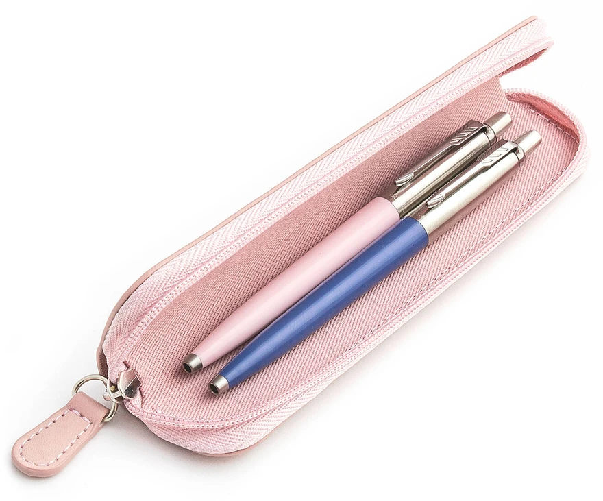Parker Jotter Originals Rožinė ir Mėlyna Tušinukų dovanų rinkinys su rožiniu dėklu