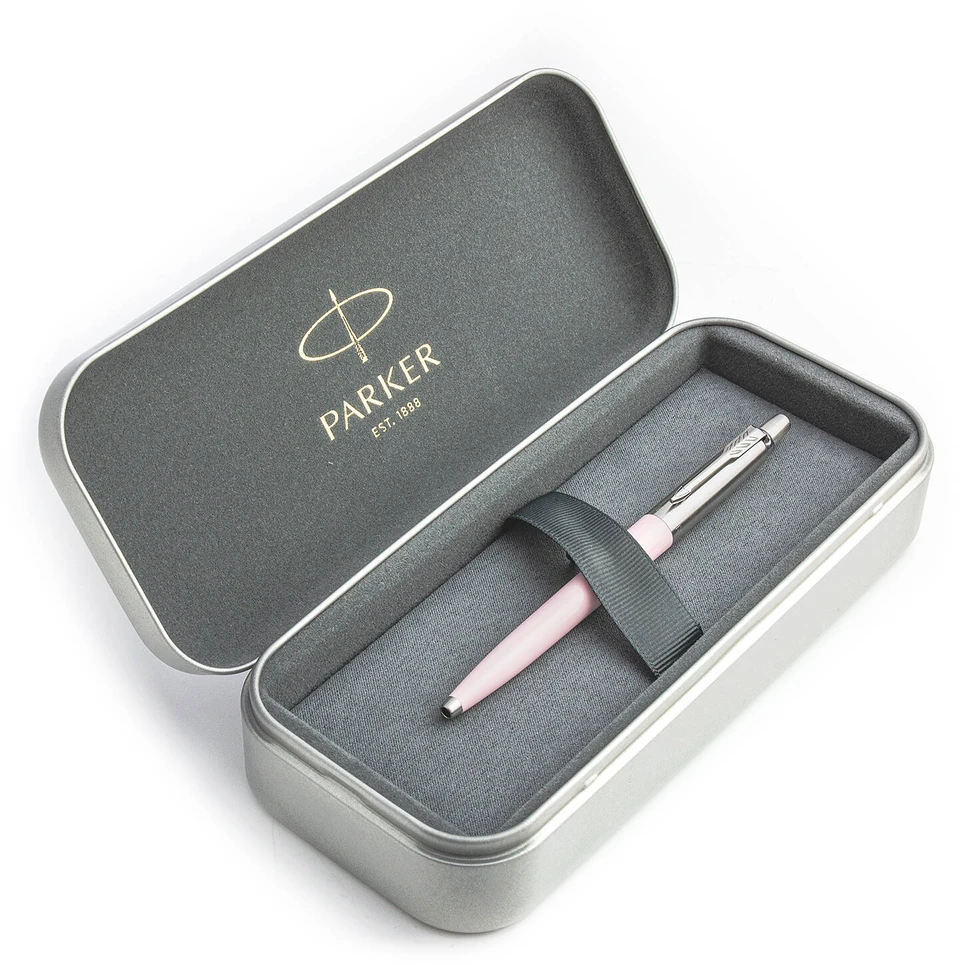 Parker Jotter Originals Rožinė Tušinuko dovanų rinkinys metalinėje dėžutėje