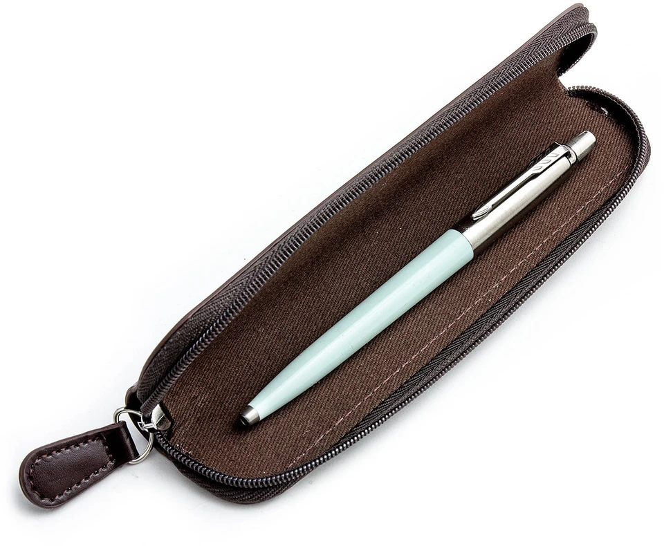 Parker Jotter Pastel Mėlyna dovanų rinkinys rudame dėkle