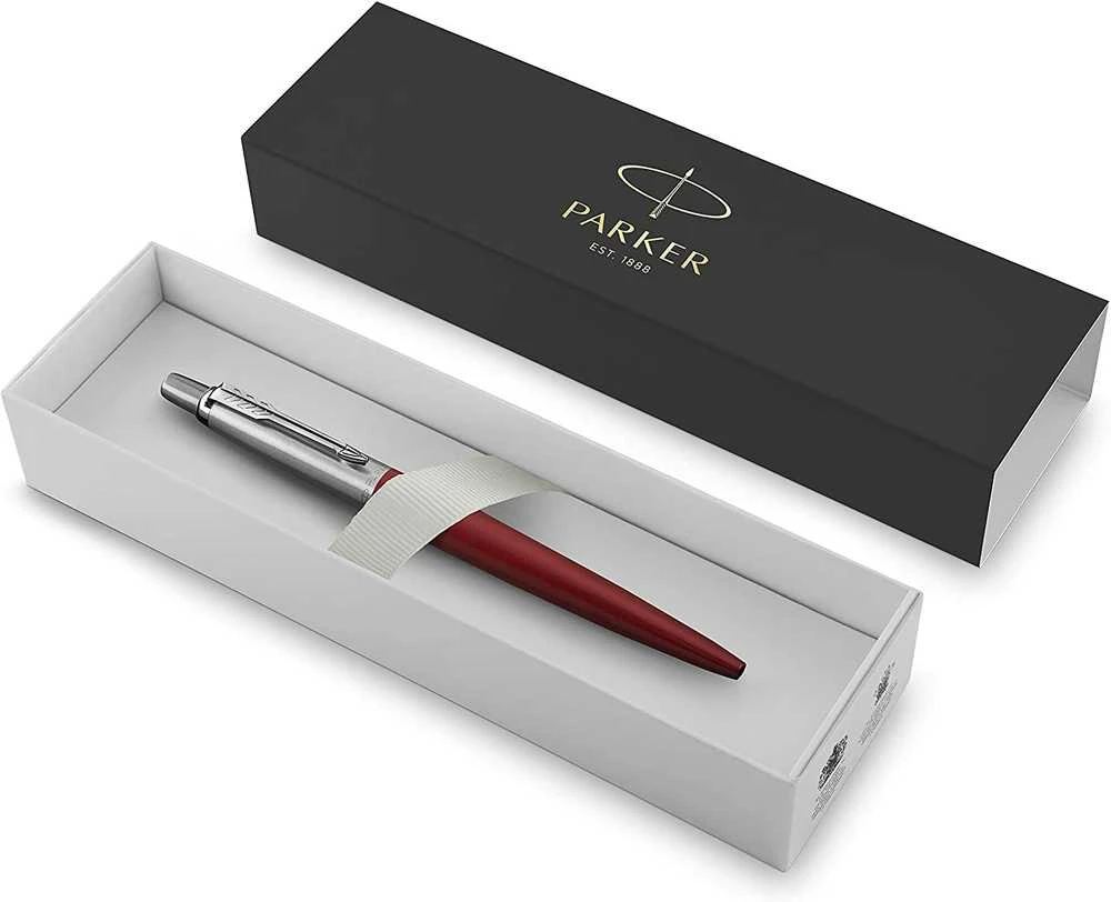 Parker Jotter Raudona tušinukų rinkinys dovanų dėžutėje su dovanų maišeliu