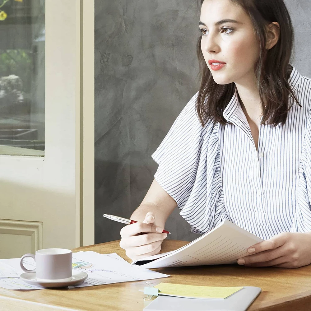 Parker Jotter Raudona tušinukų rinkinys dovanų dėžutėje su dovanų maišeliu