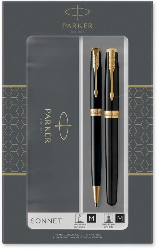 Parker Rinkinys: Plunksnakotis + Tušinukas Sonnet Juodas GT - 2093371