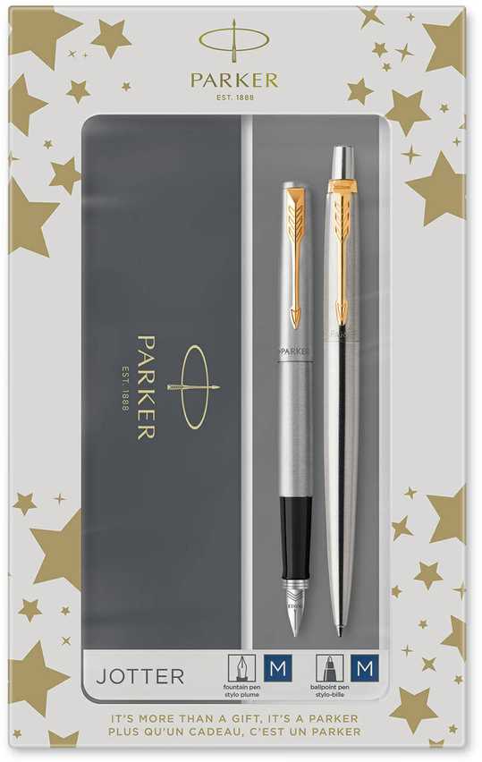 Parker Rinkinys: Plunksnakotis + Tušinukas Jotter Stainless Steel GT - 2093257