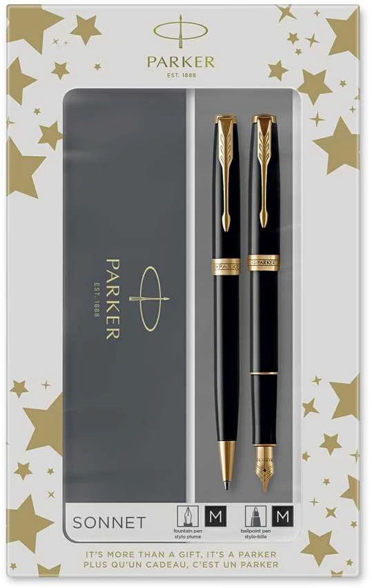 Parker Rinkinys: Plunksnakotis + Tušinukas Sonnet Juodas GT - 2093371