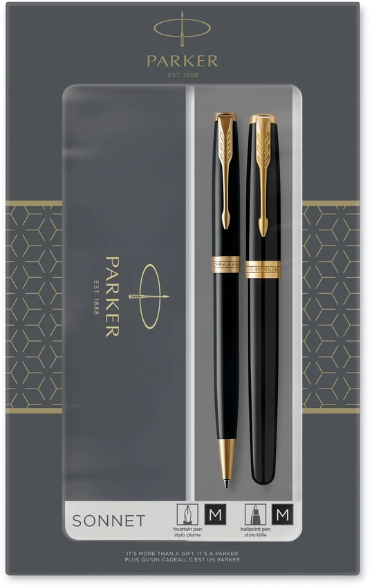 Parker Rinkinys: Plunksnakotis + Tušinukas Sonnet Juodas GT - 2093371