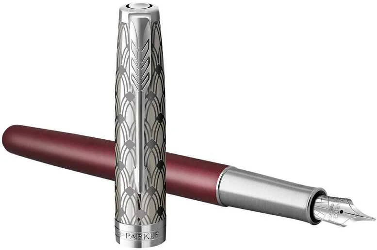 Parker Plunksnakotis Sonnet Premium Metal & Raudona CT (F) 18K - 2119650