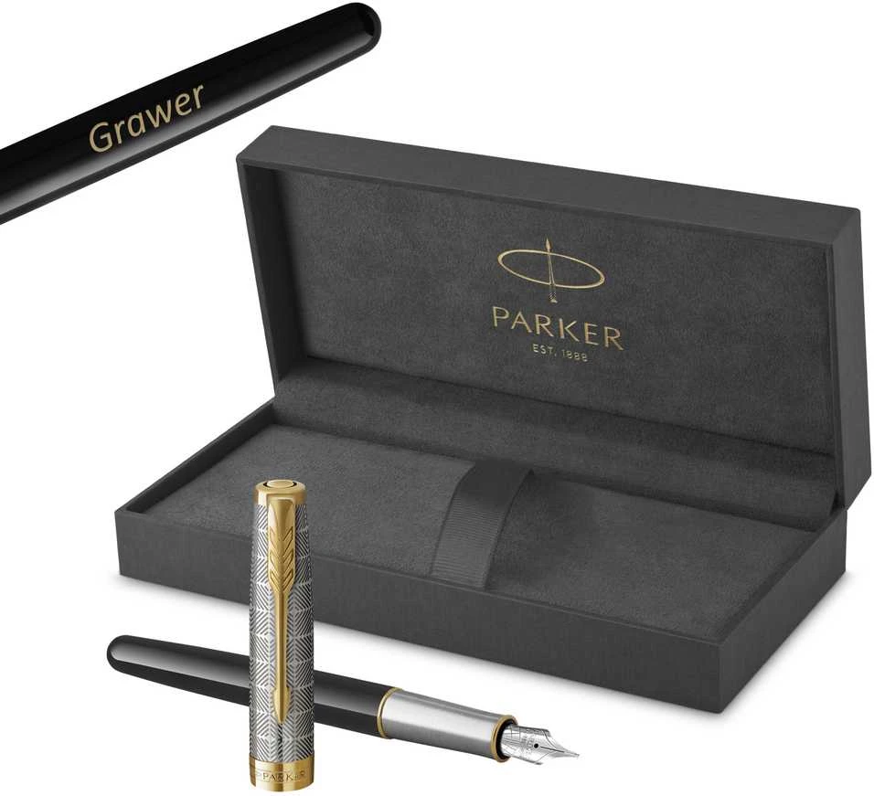 Plunksnakotis Parker Sonnet Premium Metal & Juodas GT (F) 18 - 2119784