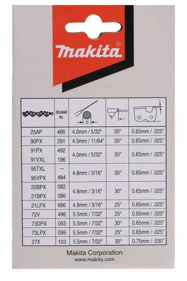 Makita Grandinės CC 90PX 35cm/14", 3/8", 1,1mm, 52H 191H02-6