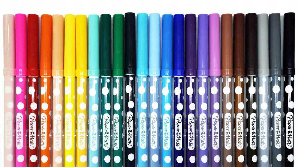 Plaunami flomasteriai PaperMate 24 spalvos - 2166508