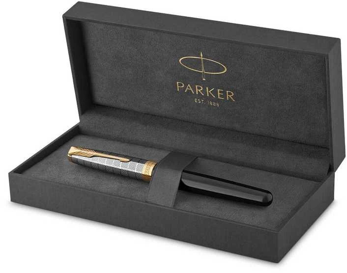 Plunksnakotis Parker Sonnet Premium Metal & Juodas GT (F) 18 - 2119784