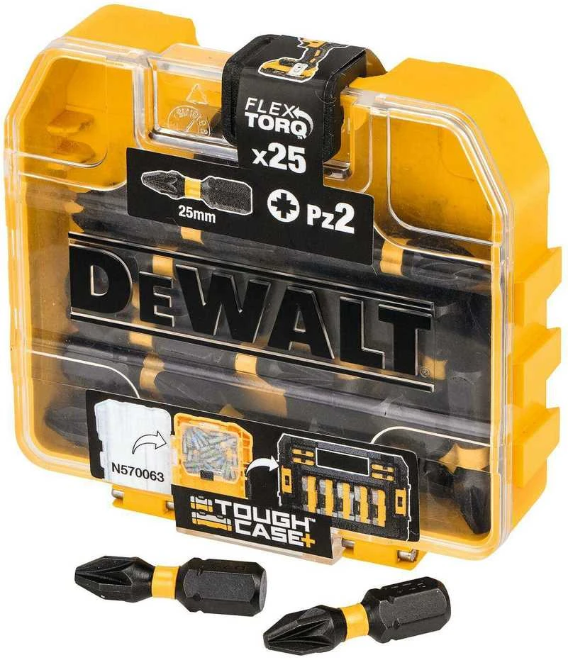 Sukimo antgalių rinkinys DeWalt DT70556T-QZ extreme impact torsion, PZ2 x 25 mm, 25 vnt.