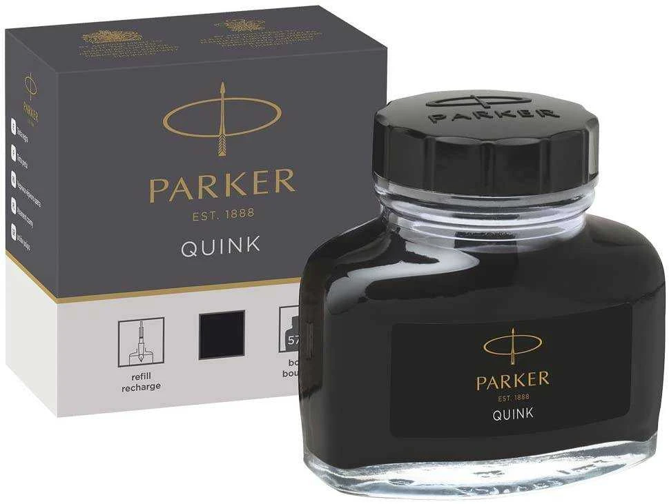 Rašalo buteliukas PARKER Quink papildymui, 57ml, juodas (2017)