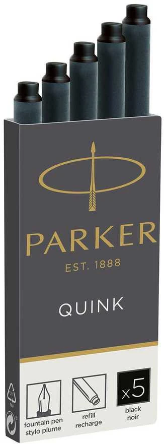 Rašalo kapsulės Parker Standard 5 vnt. Juoda - 1950382