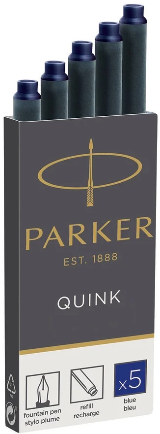 Rašalo kapsulės Parker Standard 5 vnt. Mėlyna - 1950384