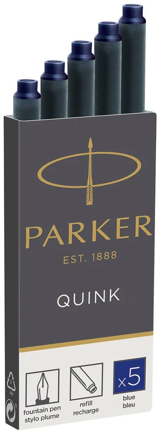 Rašalo kapsulės Parker Standard 5 vnt. Mėlyna - 1950384