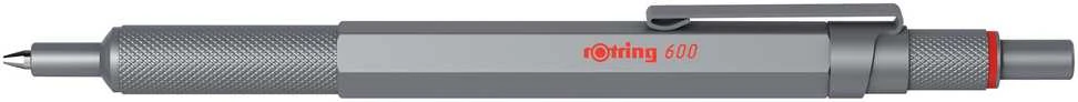 Rotring 600 sidabrinis gelinis rašiklis 0,55 mm - 2196011