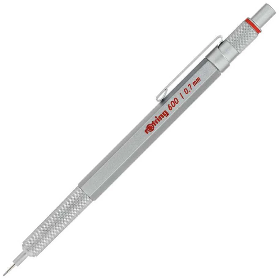 Rotring automatinis pieštukas 600 0,7 Sidabrinis - 1904444