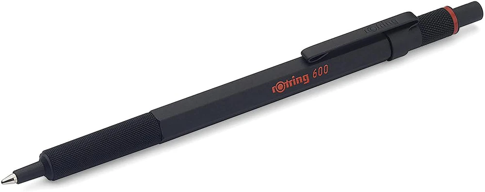 Rotring tušinukų rinkinys 600 su trintuku, užrašų knygute ir raudonu dėklu