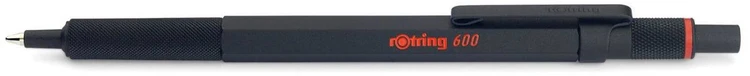 Rotring tušinukų rinkinys 600 su trintuku, užrašų knygute ir raudonu dėklu
