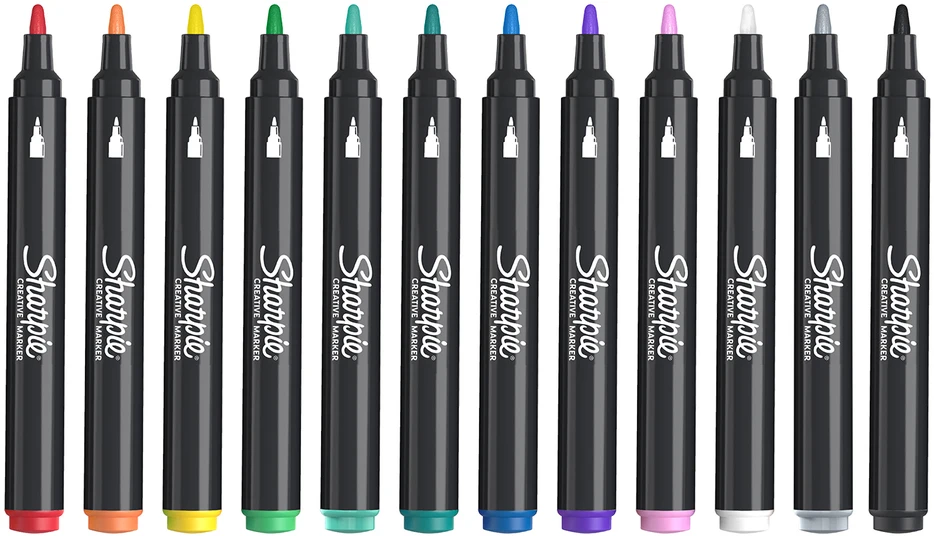 Sharpie kūrybinių akrilinių žymeklių rinkinys 12 spalvų - 2201070