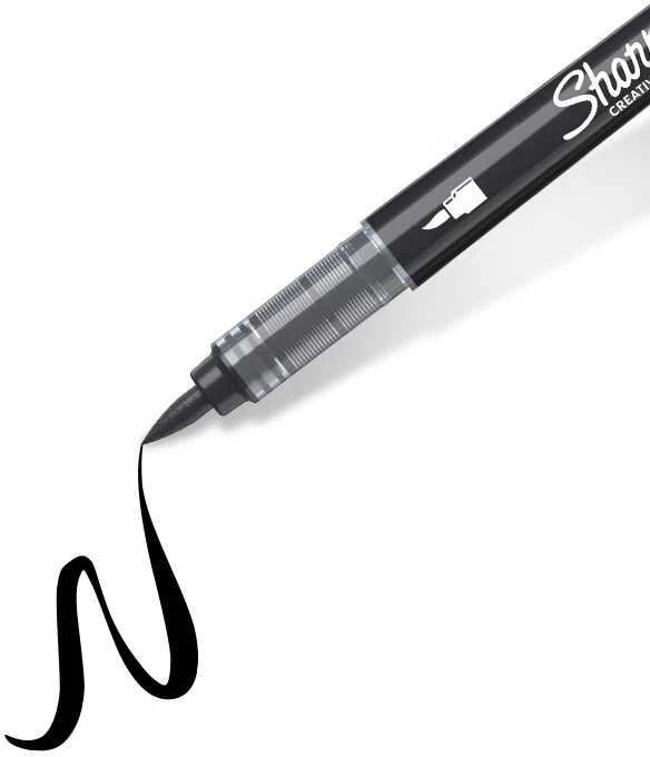 Sharpie akrilinis žymeklis Juodas (juodas) - teptuko galiukas, 1 vnt. - 2218069