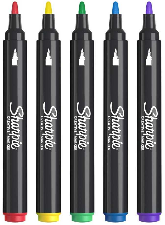 Sharpie akrilinių žymeklių rinkinys (10 vnt.) su spalvotu maišeliu