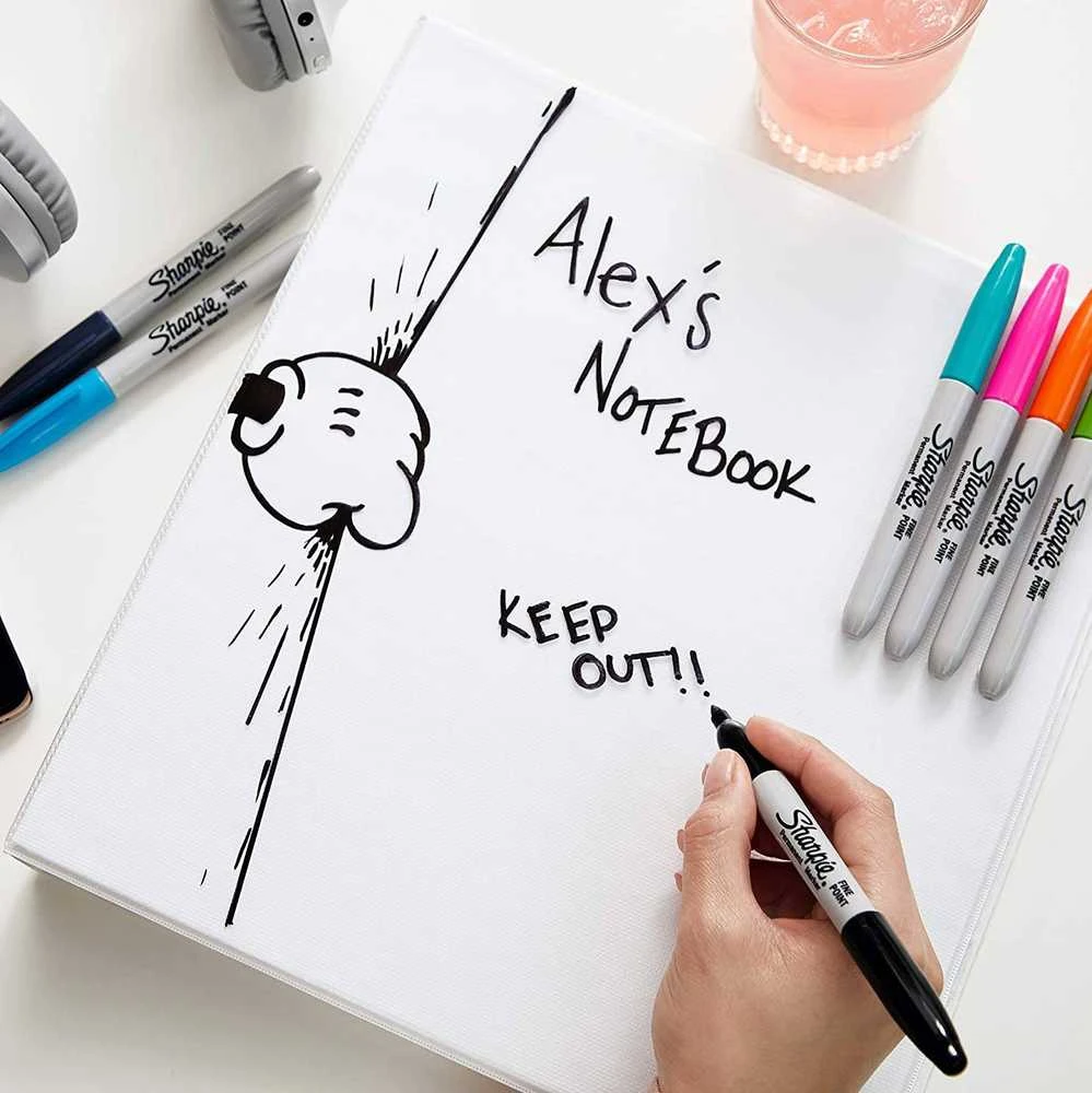Sharpie Fine 20 spalvų rinkinys su dažų maišeliu