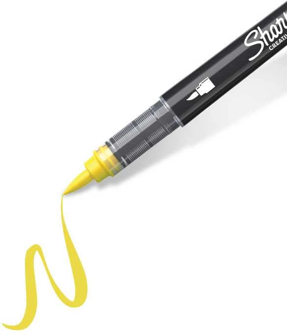 Sharpie geltonas (geltonas) akrilinis žymeklis su teptuko galiuku, 1 vnt. - 2218065
